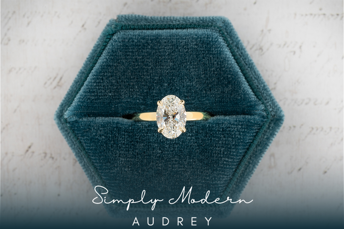 "Audrey" Oval Engagement Ring