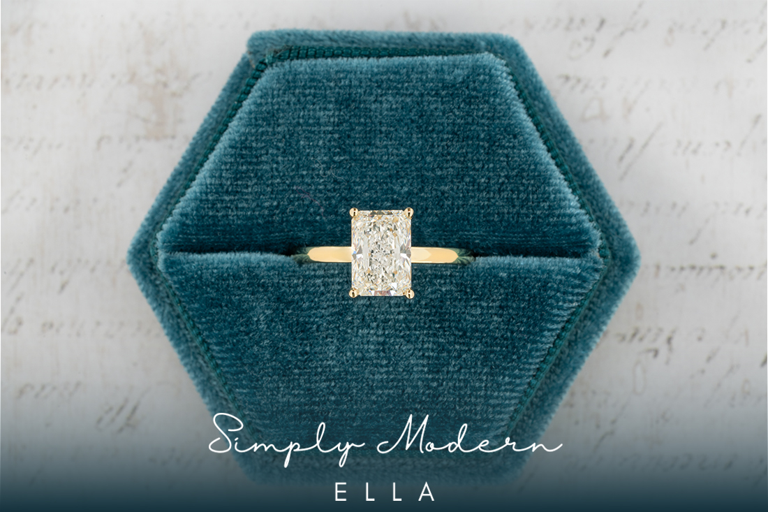 "Ella" Radiant Engagement Ring