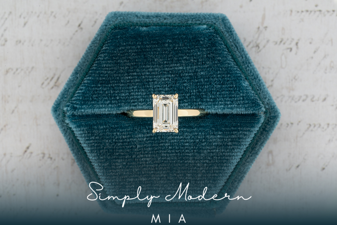 "Mia" Emerald Cut Engagement Ring