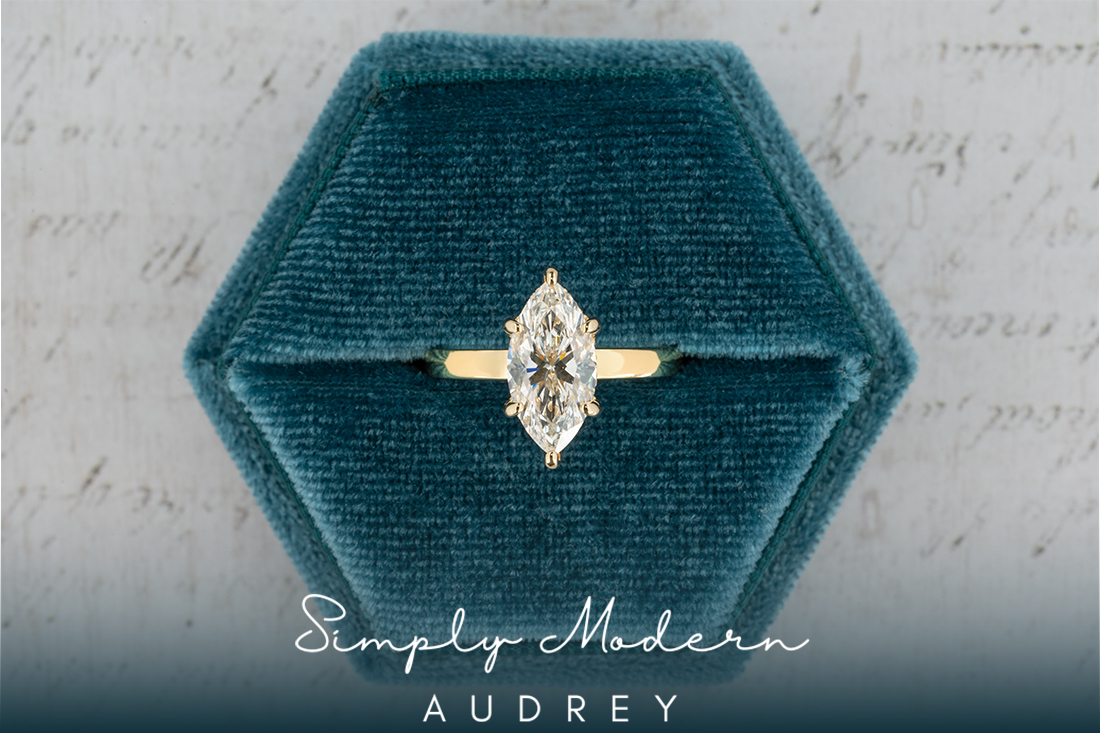 "Audrey" Marquise Engagement Ring