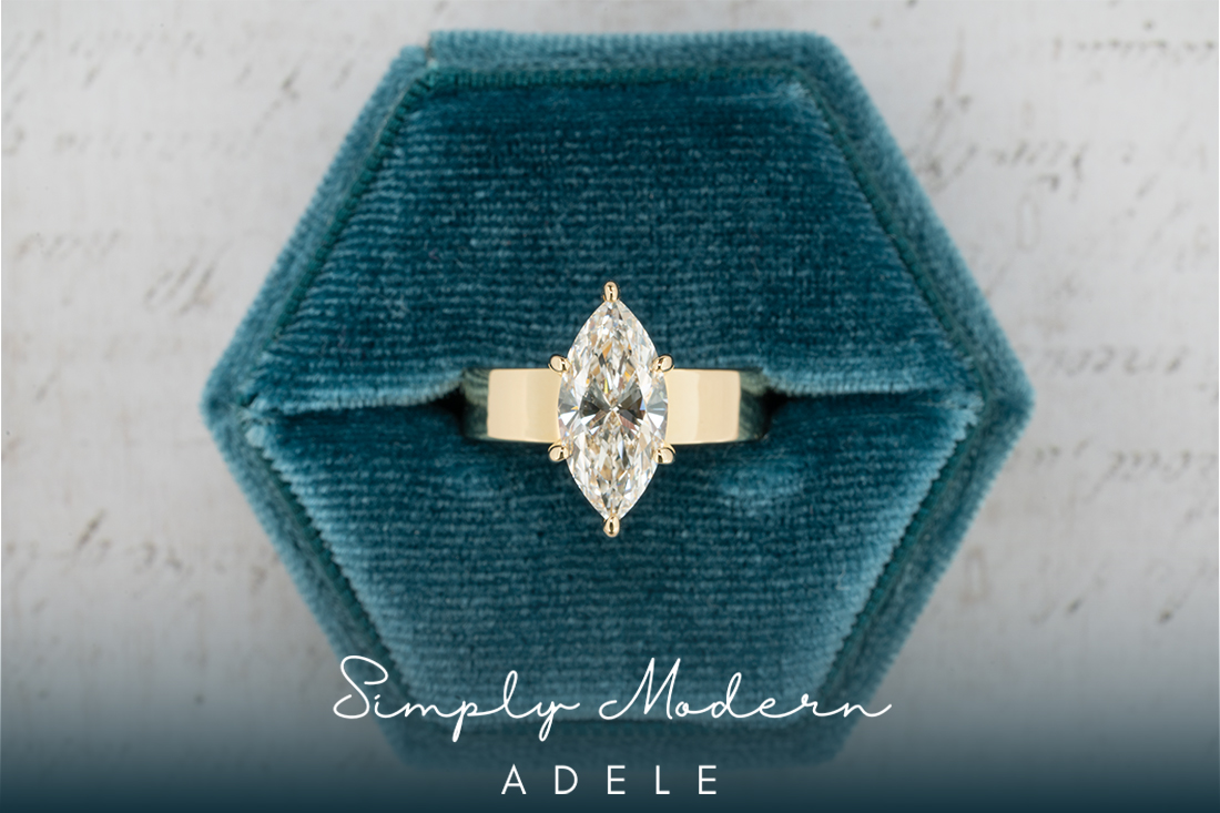"Adele" Marquise Diamond Engagement Ring