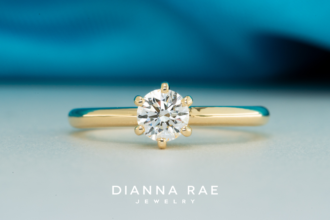 Diamonds in Space Solitaire Ring