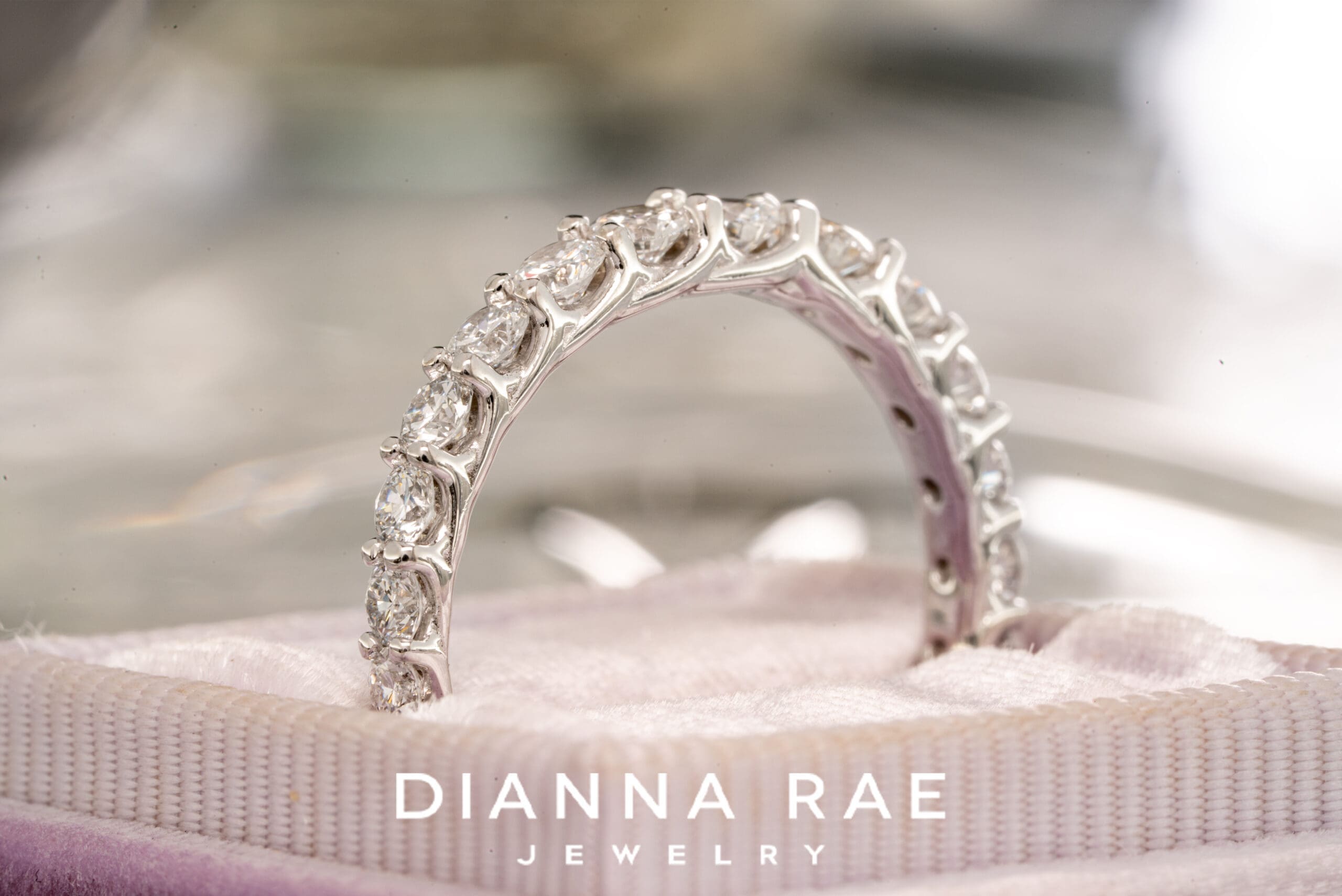Lady's White Gold Diamond Band
