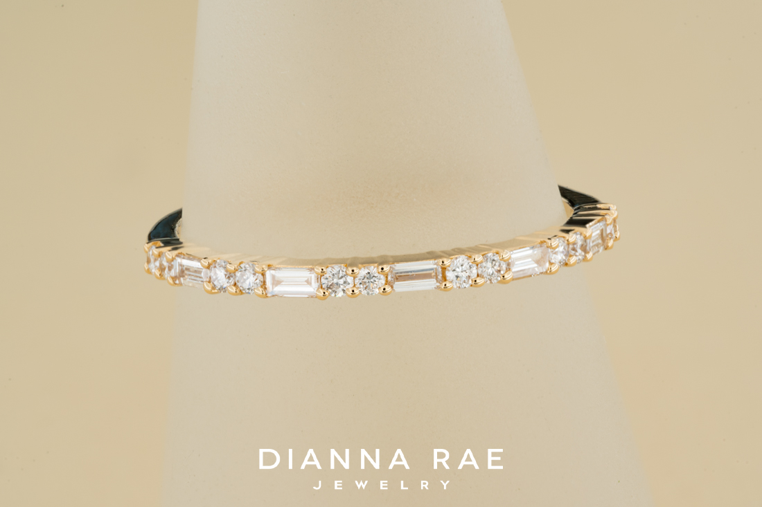 Baguette and Double Round Diamond Band