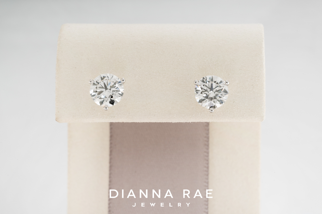 4.06 Carat Total Weight Lab-Grown Diamond Studs