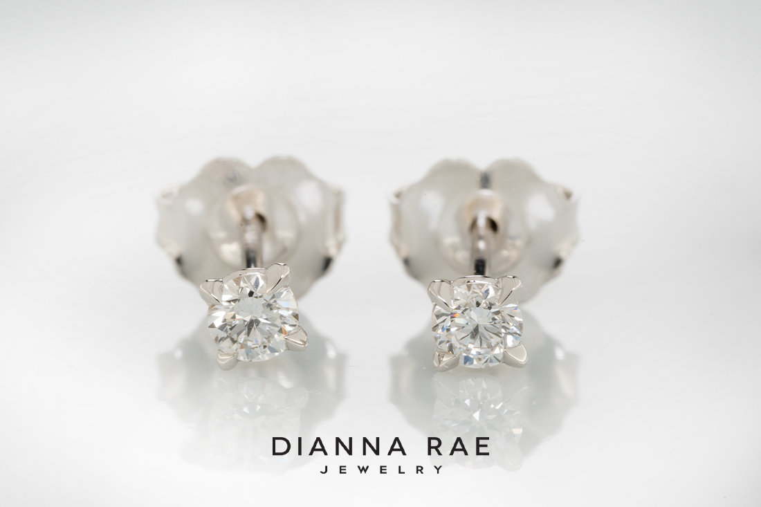0.20 Carat Total Weight White Gold Lab-Grown Diamond Studs