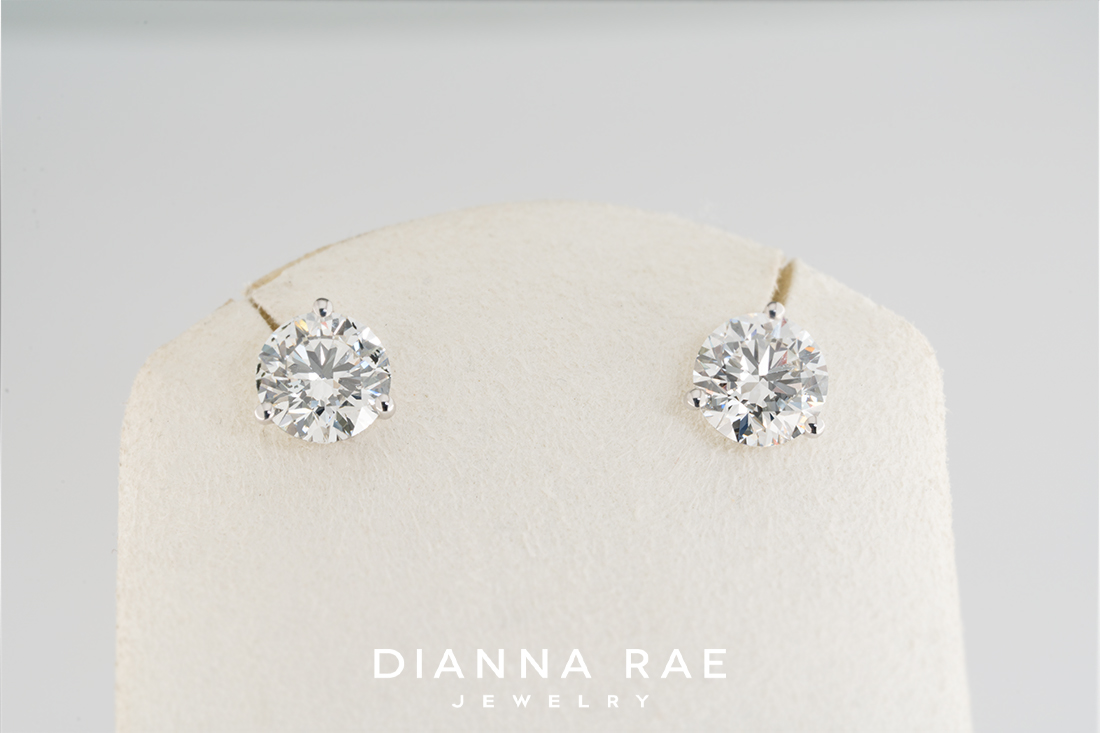 3.15Ct White Gold Diamond Studs
