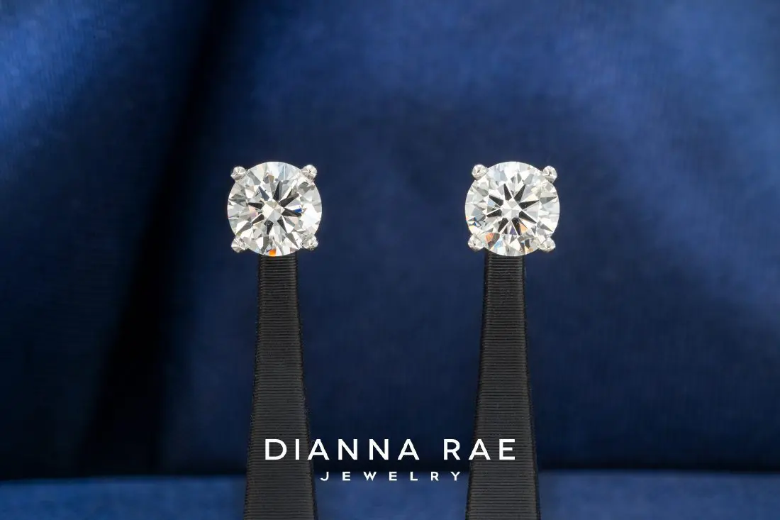 2.03 Carat Total Weight Lab-Grown Diamond Studs - Diamonds in Space