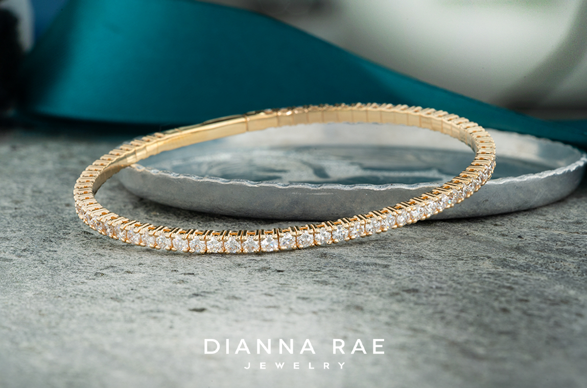 1.60 Carat Yellow Gold Lab-Grown Diamond Tennis Bracelet