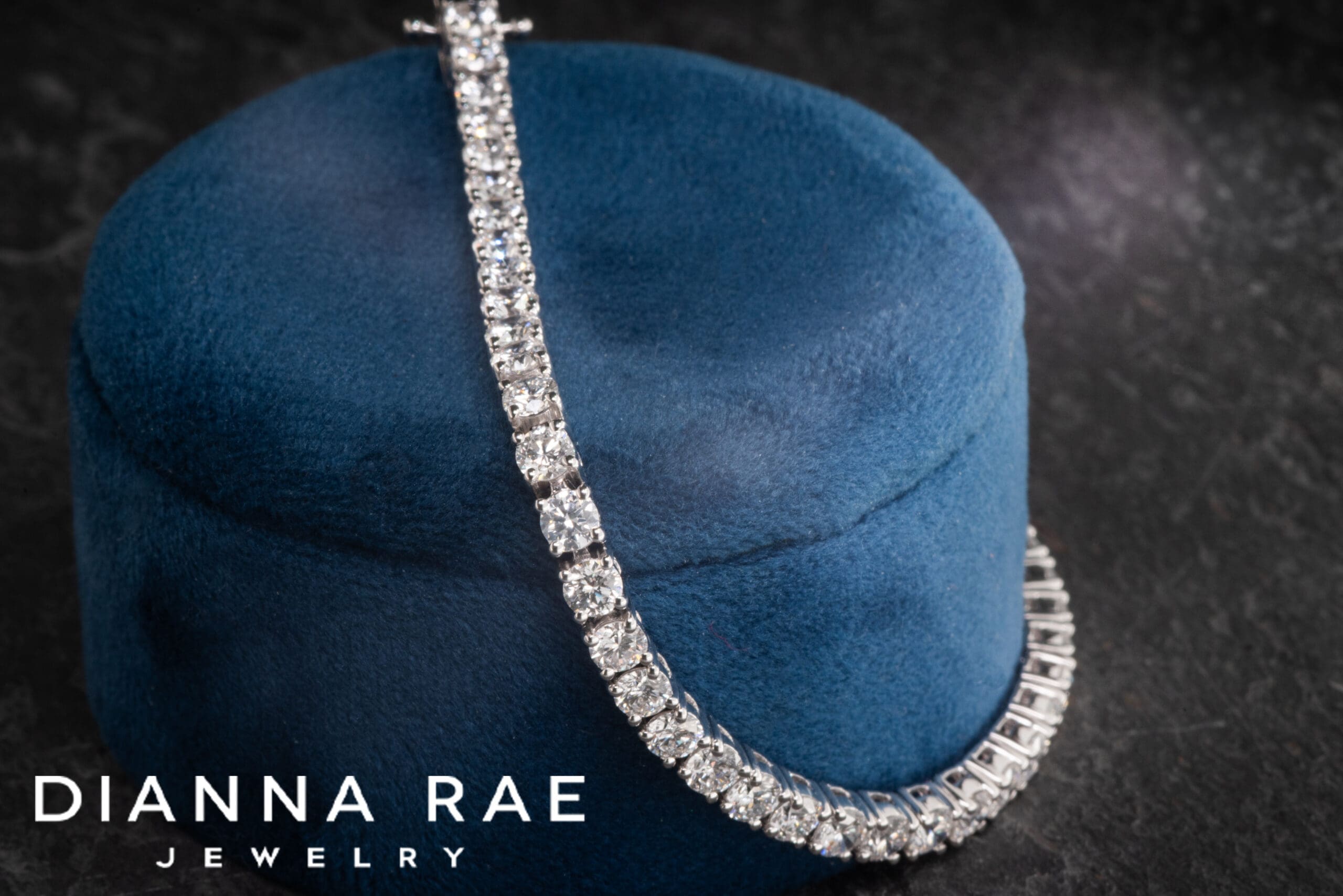 7 Carat White Gold Lab-Grown Diamond Tennis Bracelet
