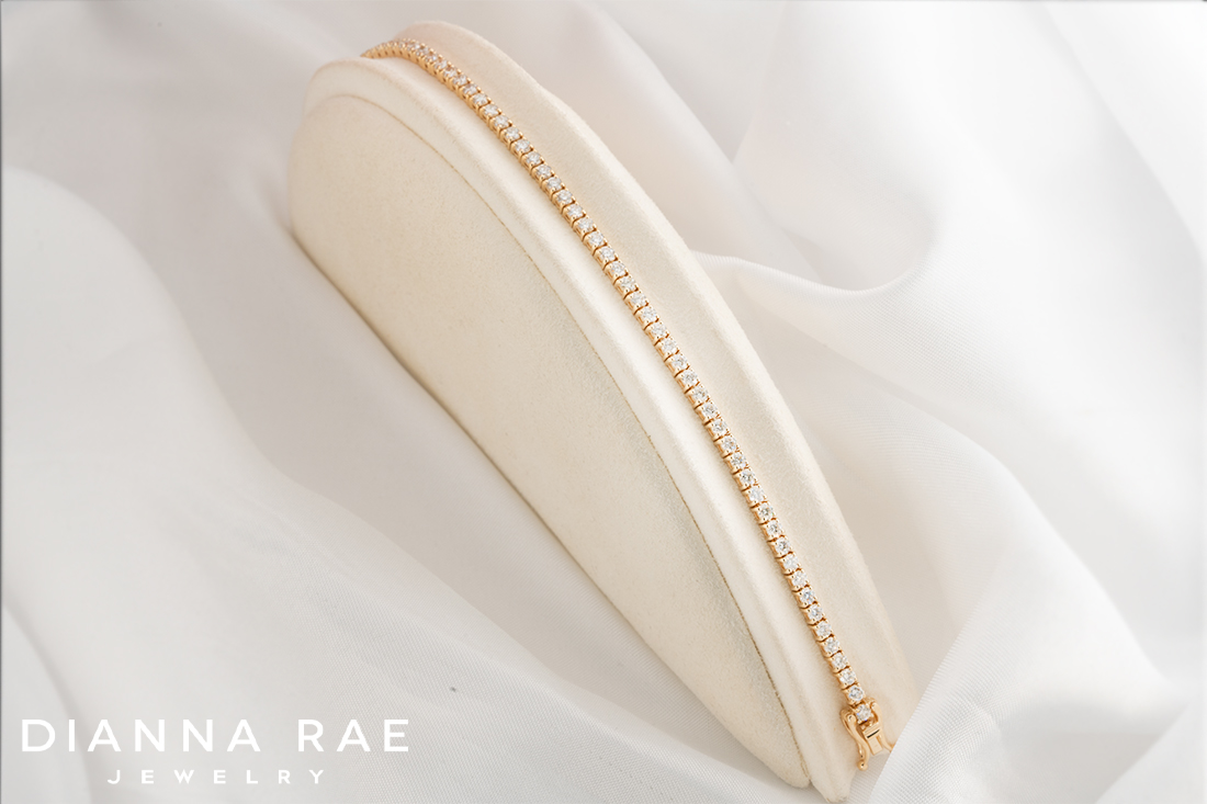 Yellow Gold Diamond Tennis Bracelet