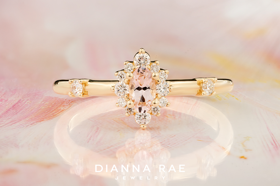 10K Yellow Gold Morganite Ring