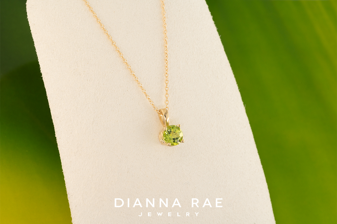 Diamonds in Space Peridot Pendant