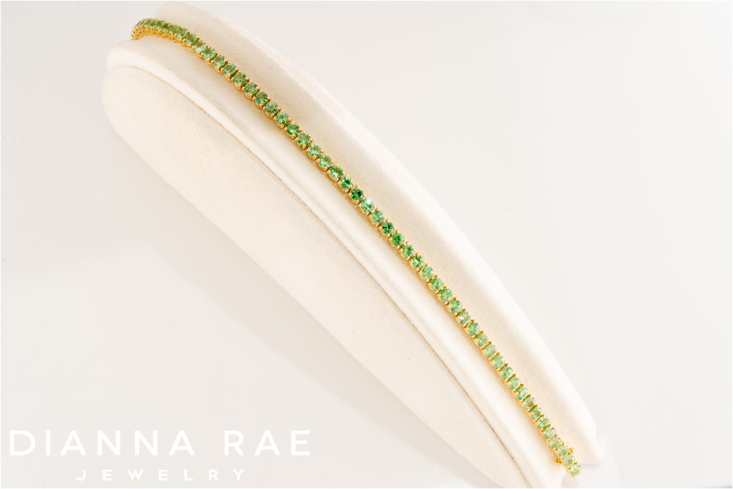 Green Tsavorite Garnet Tennis Bracelet