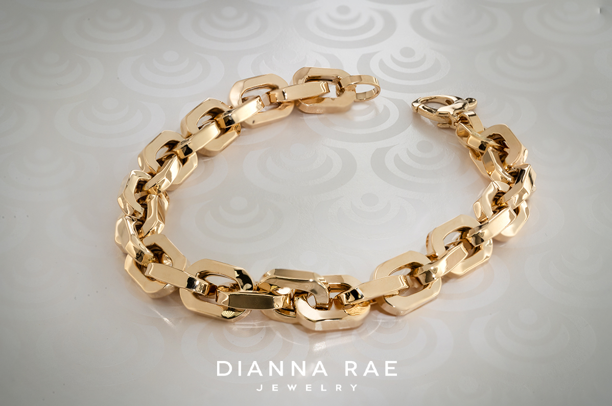 14K Yellow Gold Chain Link Bracelet