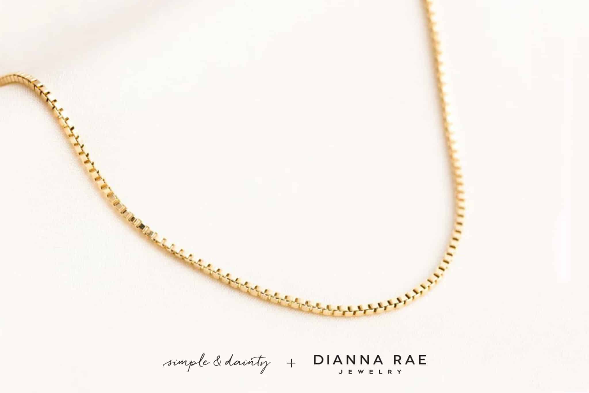 14K Yellow Gold Filled Box Chain Necklace