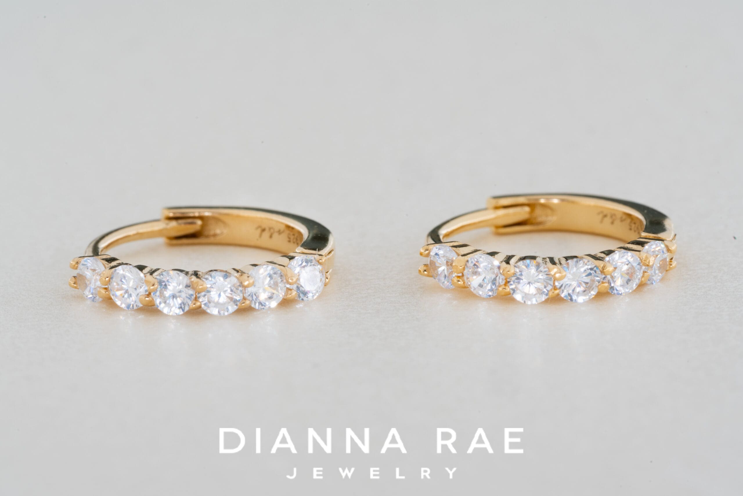 CZ Huggie Hoop Earrings
