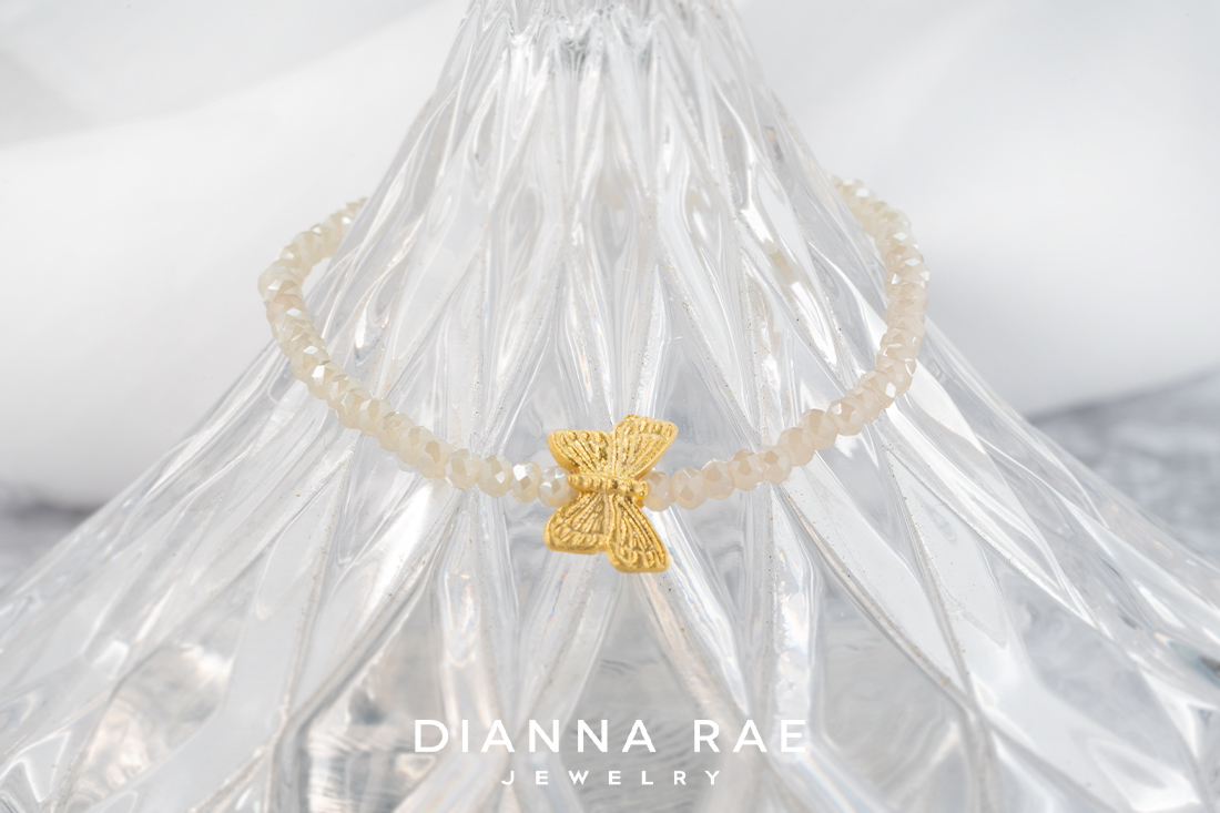 Light Gray - Butterfly Bijou Bracelet