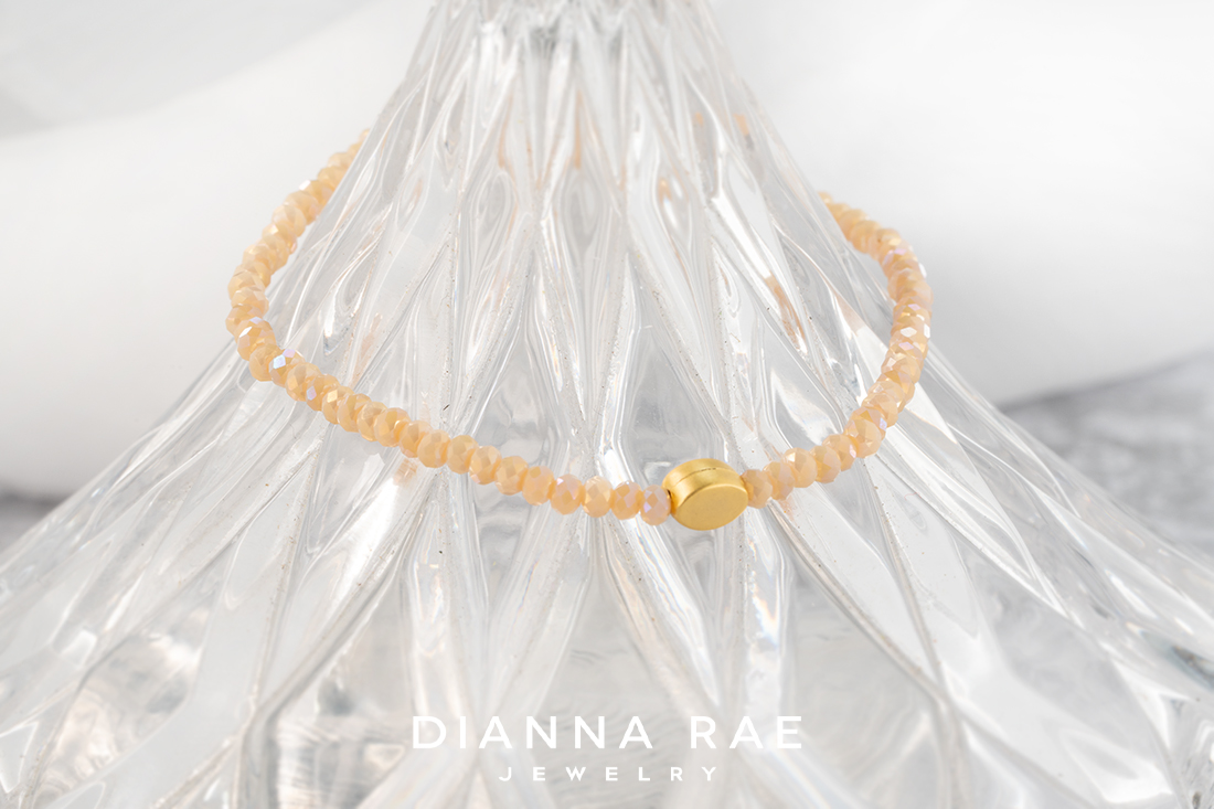 Peach-Oval Bijou Bracelet